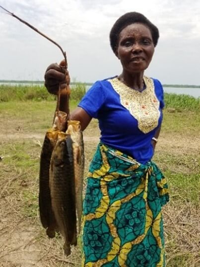 Mrs Mnzuka and fish